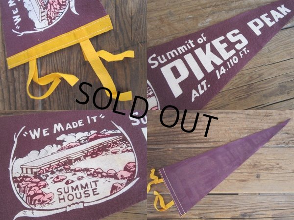 画像2: Vintage Souvenir Pennant / Summit of PP (PJ496)  (2)
