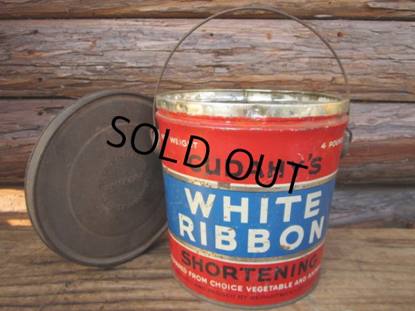 画像1: Vintage Tin Can / WHITE RIBBON (PJ509)   (1)