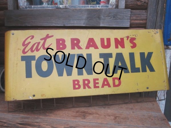 画像1: Vintage TOWN TALK BREAD Store Display Sign (PJ533)  (1)