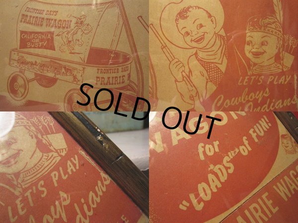 画像2: Vintage Prairie Wagon Advertising Cardbord Sign (PJ562)  (2)
