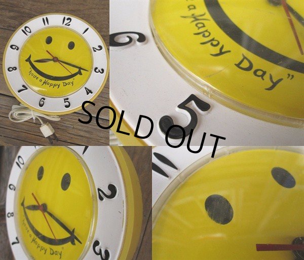 画像2: Vintage Smile Happy Face Wall Clock (PJ583) (2)
