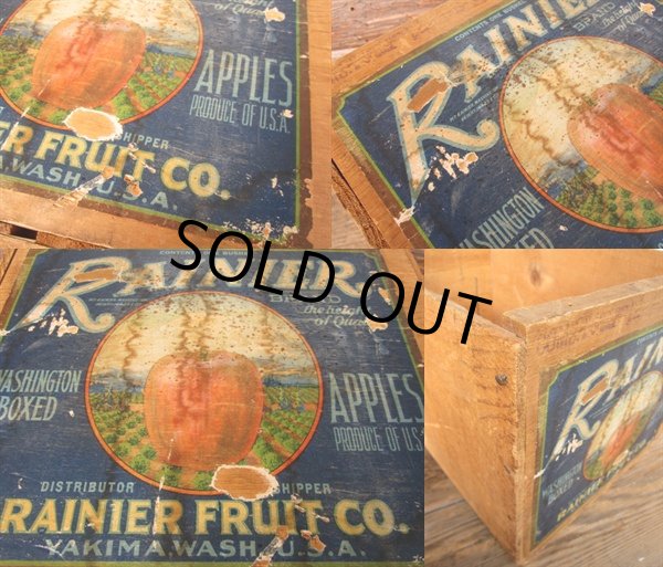 画像3: Vintage Wood PAINER　Fruit Crate Box (PJ588)  (3)