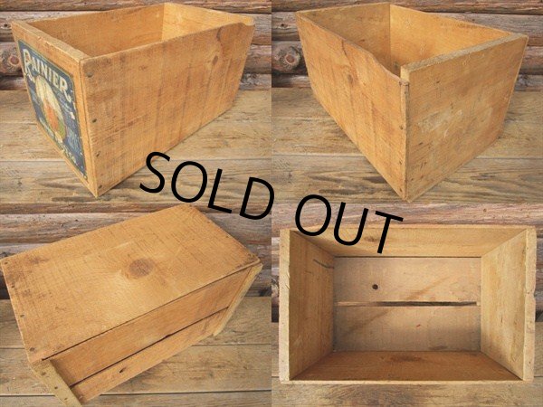 画像2: Vintage Wood PAINER　Fruit Crate Box (PJ588)  (2)