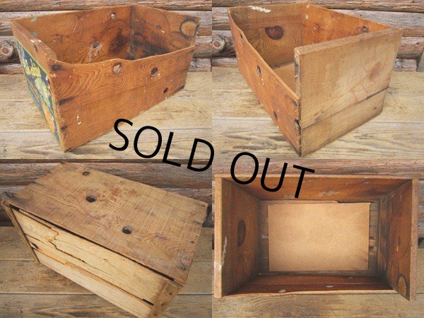画像2: Vintage Wood Colombine  Fruit Crate Box (PJ589)  (2)