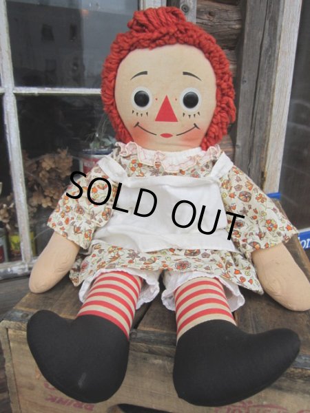 画像1: Vintage Raggedy Anne / Rug Doll 49cm (PJ593) (1)