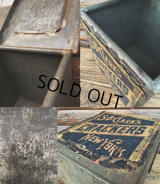 画像3: Vintage SB Clark's Crackers Tin Can (PJ624) (3)