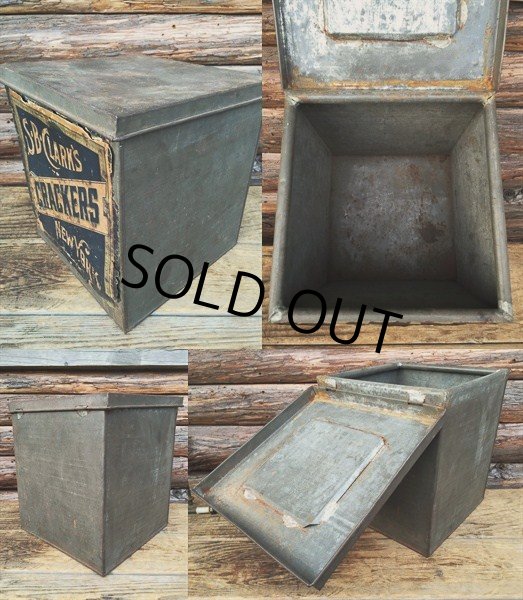 画像2: Vintage SB Clark's Crackers Tin Can (PJ624) (2)