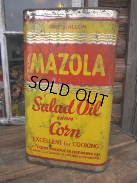 画像1: Vintage MAZOLA Salad Oil Can (PJ641) (1)