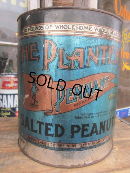 画像1: Vintage Planters Nuts Can / Pennant ver (PJ642) (1)