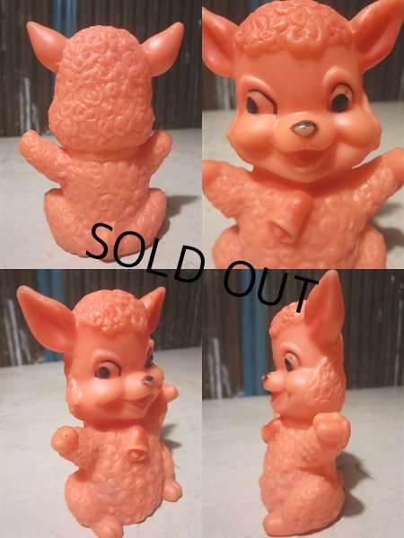画像2: Vintage Rubber Doll Pink Lamb (PJ660) (2)