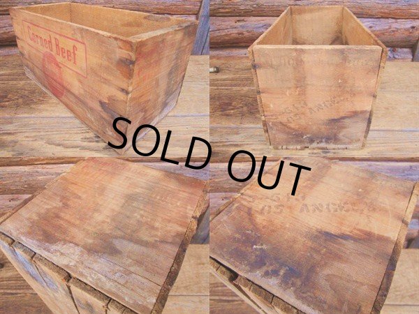 画像2: Vintage Wood Box Corned Beef (PJ675)  (2)