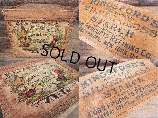 画像3: Vintage Wood Box Kingsford's (PJ672)  (3)