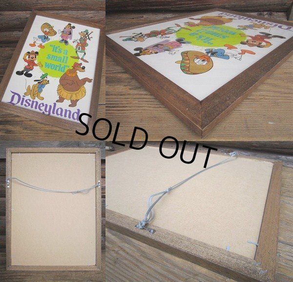 画像2: Vintage Disney It'a Small World Poster W/Frame (PJ712) (2)