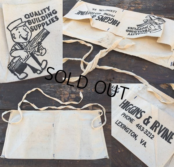 画像2: Vintage Carpenter Nail Apron / HIGGINS & IRVINE (PJ725) (2)