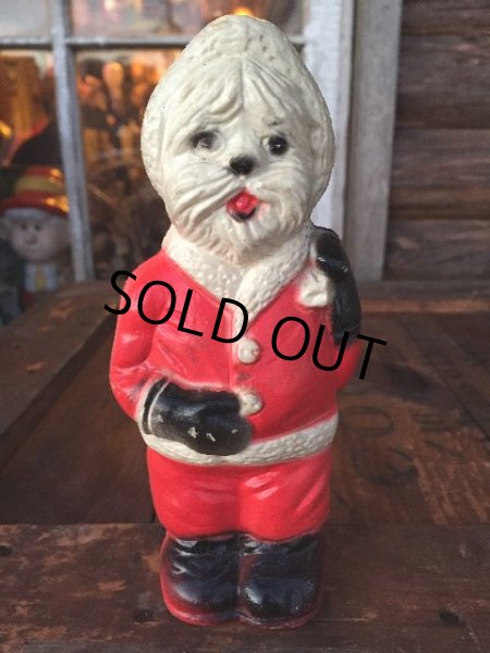 画像1: Vintage Rubber Doll /Santa Dog (PJ803） (1)