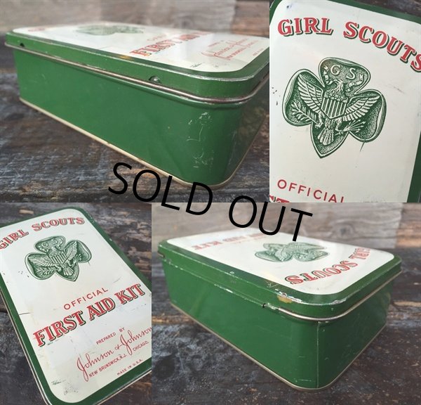 画像3: Vintage Johnson&Johnson GIRL SCOUTS First AID Kit Can (PJ882) (3)