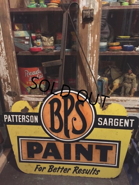 画像1: 20s Vintage BPS Paint Sign (PJ885)  (1)