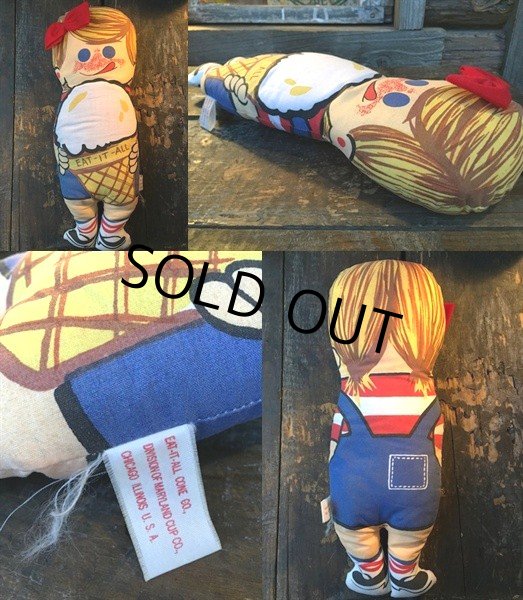 画像2: 70s Vintage Eat it All Cone Kids Krispy Pillow Doll (PJ917) (2)