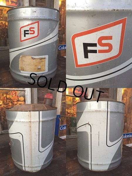 画像2: Vintage FS 5GL Motor Gas/Oil Can #A (PJ922)  (2)