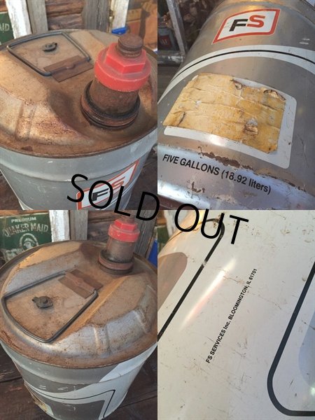 画像3: Vintage FS 5GL Motor Gas/Oil Can #A (PJ922)  (3)