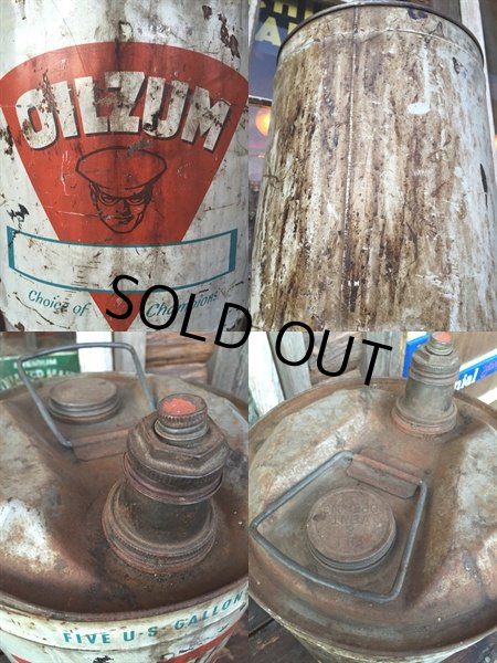 画像3: Vintage OIL ZUM 5GL Motor Gas/Oil Can (PJ924)  (3)