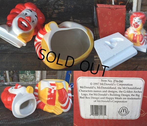 画像3: 90s McDonald's RONALD CERAMIC COOKIE JAR (PJ934)　  (3)