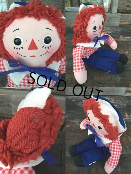 画像3: Vintage Raggedy Andy Rug Doll 27cm (PJ943) (3)