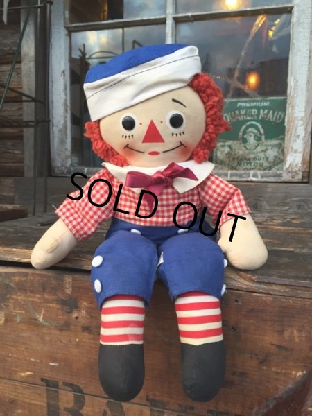 画像1: Vintage Raggedy Andy Rug Doll 39cm (PJ948) (1)