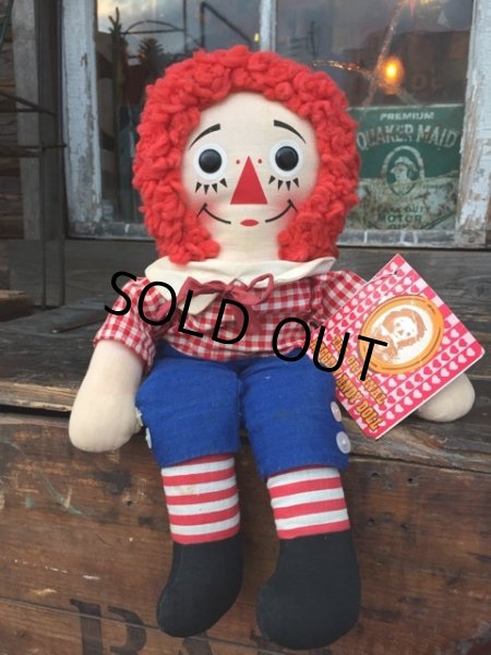 画像1: Vintage Raggedy Andy Rug Doll 38cm (PJ947) (1)