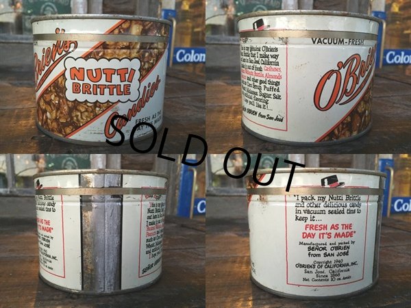 画像2: Vintage O'Brien's Nuttie Brittle Can (PJ951) (2)