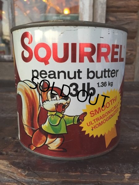 画像1: Vintage Kraft Squirrel Peanut Butter Can (PJ953)  (1)