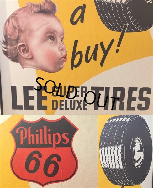 画像2: Vintage LEE Tires x Phillips 66 AD Store Sign (PJ957)  (2)