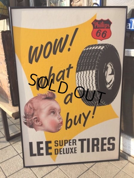 画像1: Vintage LEE Tires x Phillips 66 AD Store Sign (PJ957)  (1)