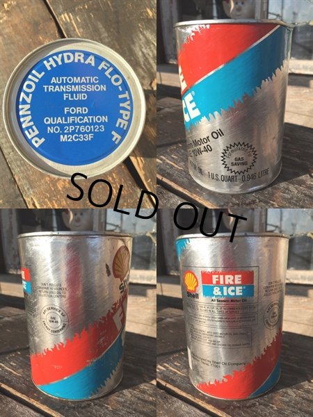 画像2: Vintage Shell Fire&Ice Quart Can Motor Gas/Oil (DJ11)  (2)