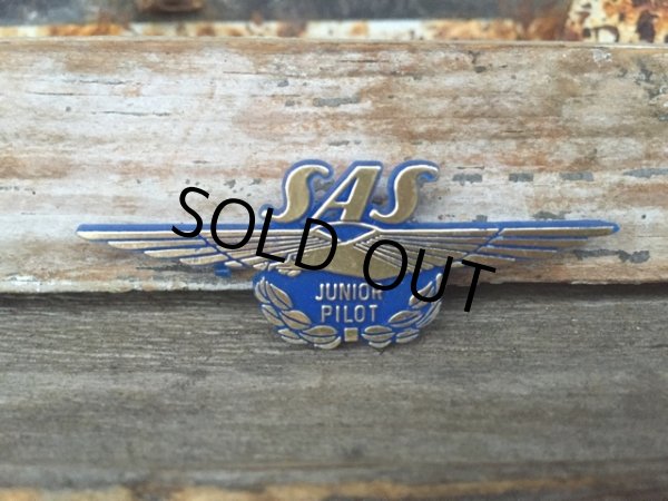 画像1: Vintage SAS Airline Jr Pilot Wings Badge (DJ26) (1)