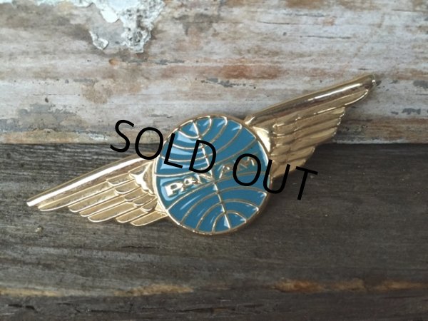 画像1: Vintage PAM AM Airline Pilot Wings Pin Badge (DJ16) (1)