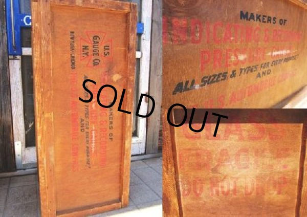 画像3: Vintage U.S GAUGE N.Y Wood Box (DJ32)  (3)