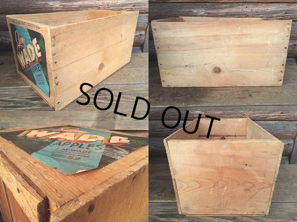 画像2: Vintage Wood JM WADE Fruit Crate Box (DJ41)  (2)