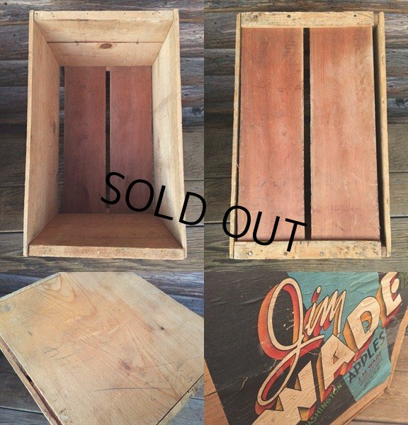 画像3: Vintage Wood JM WADE Fruit Crate Box (DJ41)  (3)