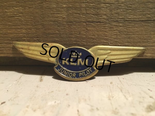 画像1: Vintage KLM Airline Jr Pilot Wings Badge (DJ49) (1)