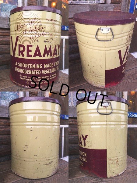 画像2: Vintage VREAMAY Shortening Tin can (DJ46) (2)