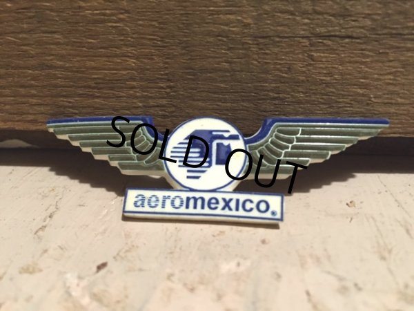 画像1: Vintage AEROMEXICO Airline Wings Badge (DJ53) (1)