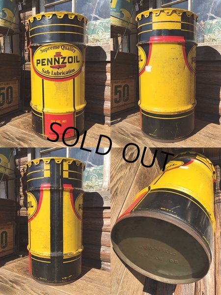 画像2: Vintage Drum Pennzoil 120 lb Oil Can (DJ85) (2)