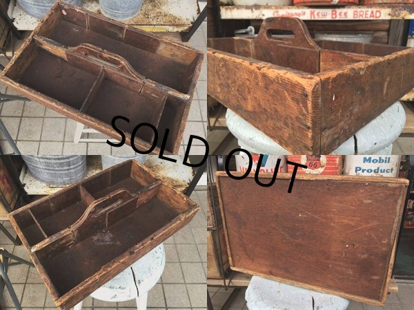 画像2: Vintage Wooden Tool Box (DJ110） (2)