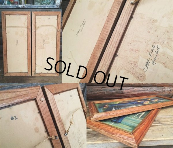 画像4: 60s Maio Vintage Big Eyes Art Harlequin Set 62cm (DJ112) (4)