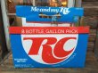 画像1: SALE / 70s Vintage RC Cola 8 Bottle Pack Case (DJ132)  (1)