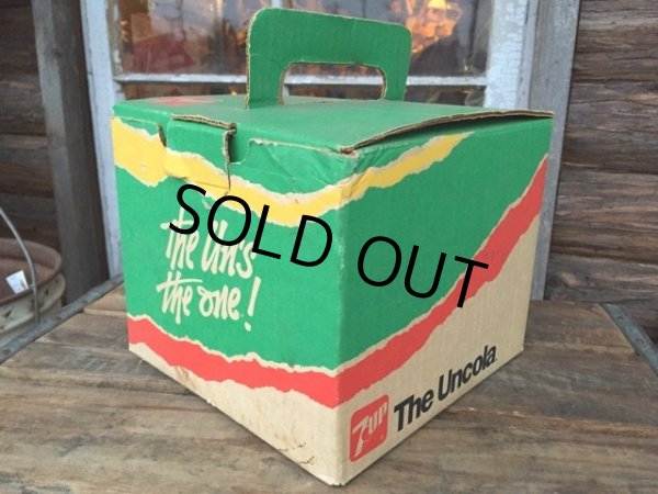 画像1: SALE / 70s Vintage 7UP Paper Box (DJ130)  (1)