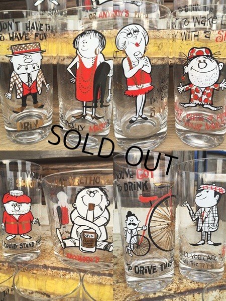 画像3: Vintage Message Glass ＆ Bowl 9pc Set (DJ133) (3)