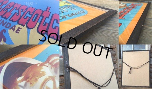 画像3: 60s Tastee-Freez Advertiging Poster Sign / Butter Scotch Sundae (DJ143)  (3)