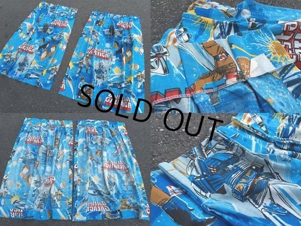 画像2: 70s Vintage Curtain Set / Battlestar Galactica (DJ146) (2)